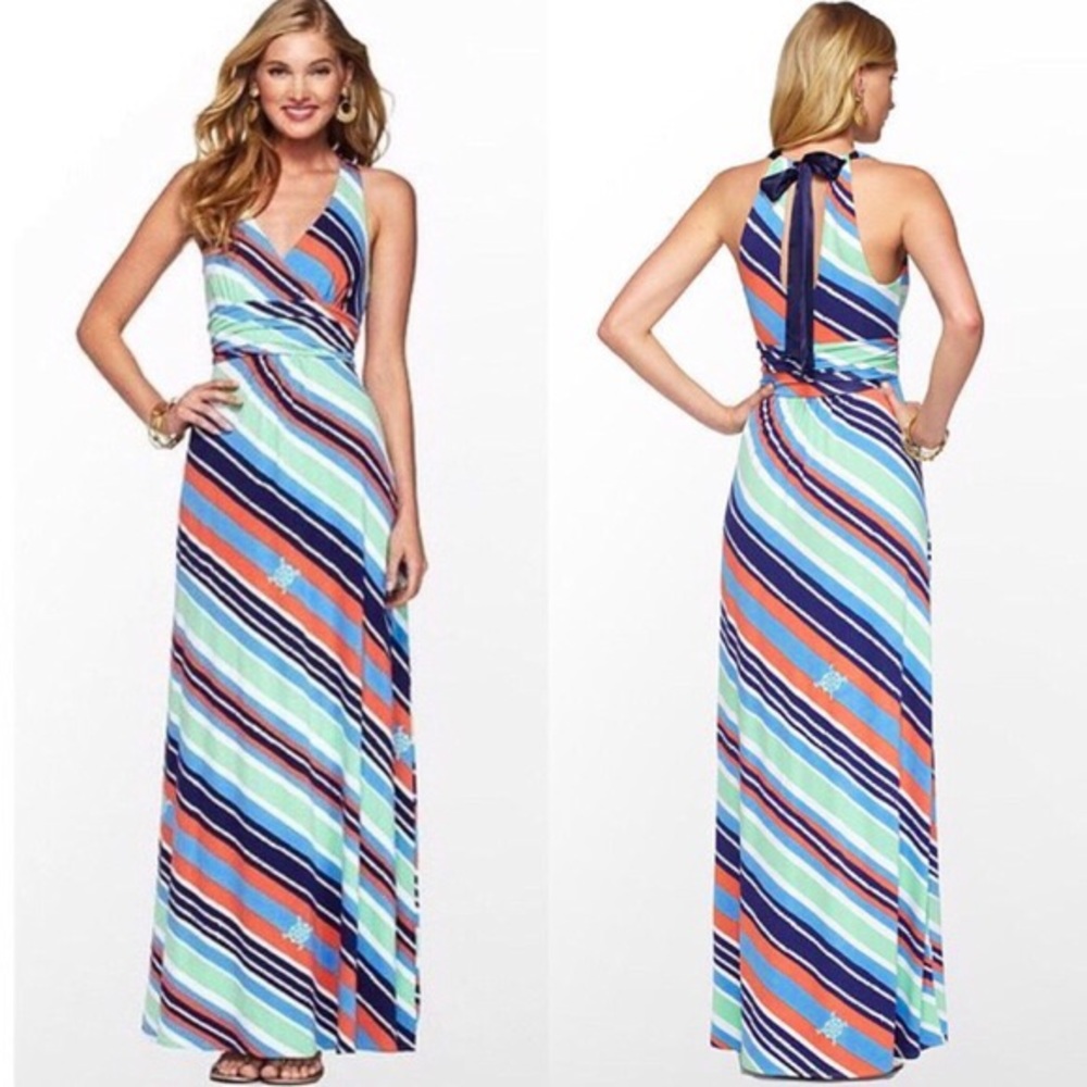 XL Lilly Pulitzer Amada Dress in Overboard Stripe